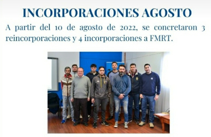 FÁBRICA MILITAR TUVO 7 INCORPORACIONES EN AGOSTO
