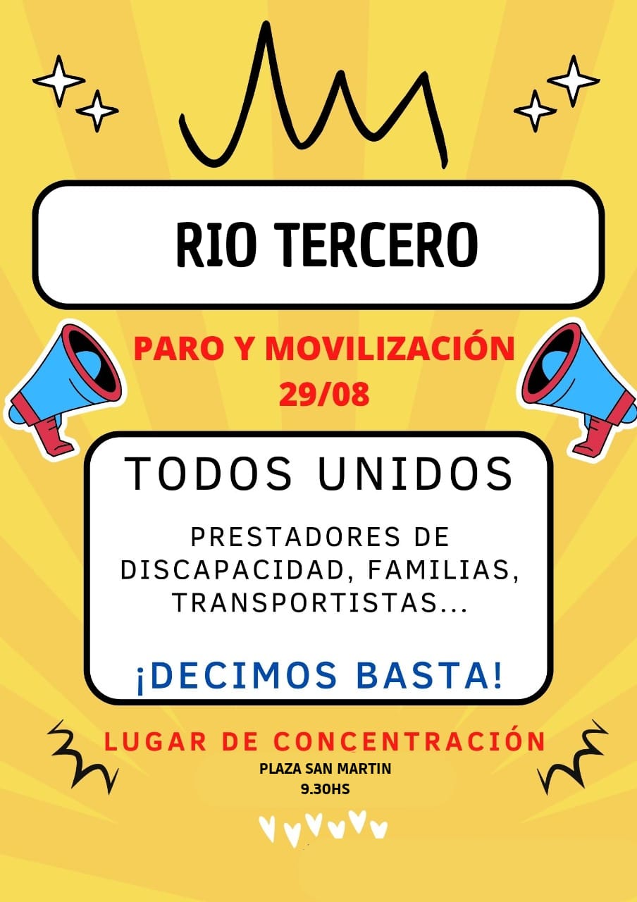 MOVILIZACIÓN Y RECLAMO DE PRESTADORES DE DISCAPACIDAD