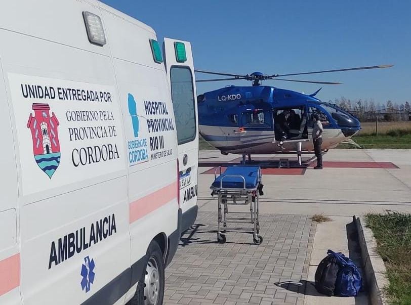 SE UTILIZÓ NUEVAMENTE EL HELIPUERTO DEL HOSPITAL PROVINCIAL