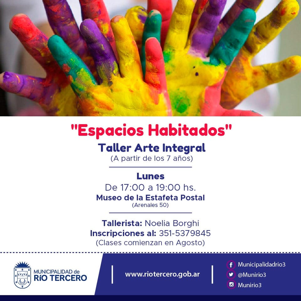 EL MUNICIPIO INVITA A PARTICIPAR DE NUEVAS PROPUESTAS ARTÍSTICAS