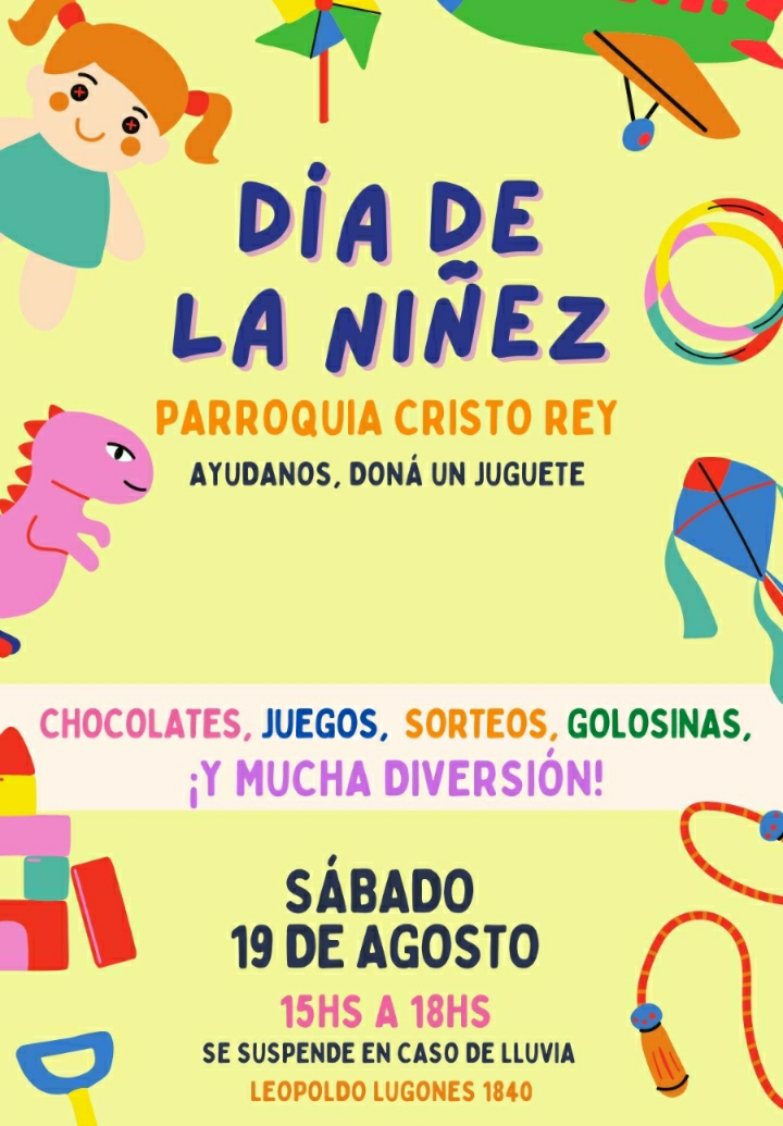ESTE SÁBADO LA PARROQUIA CRISTO REY FESTEJA EL DÍA DE LA NIÑEZ