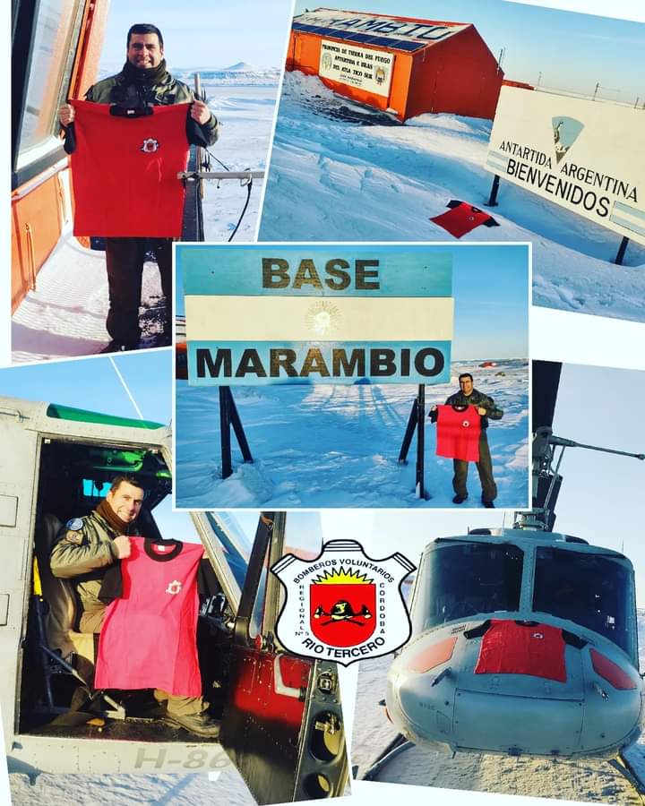 UNA REMERA DE NUESTROS BOMBEROS SE EXHIBE EN EL MUSEO DE LA BASE ANTÁRTICA