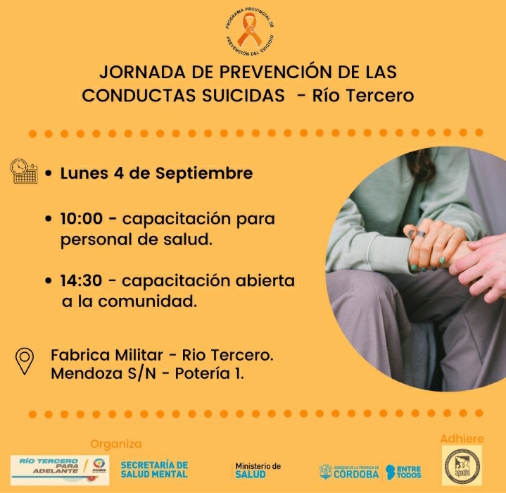 EL PRÓXIMO LUNES HABRÁ UNA JORNADA DE PREVENCIÓN DE LAS CONDUCTAS SUICIDAS