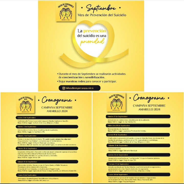 Declaran de Interés Legislativo las actividades del Septiembre Amarillo