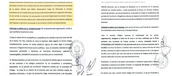 El sindicato rechaza propuesta de Petroquímica y convoca a nueva movilización