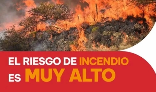 El riesgo de incendios en la provincia será muy alto durante todo el fin de semana