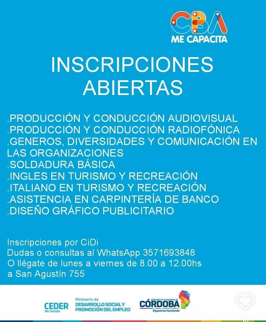Últimos días para inscribirse en los cursos del CEDER 
