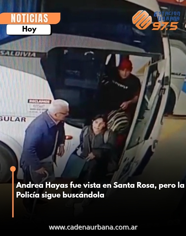 Andrea Hayas fue vista en Santa Rosa, pero la Policía sigue buscándola