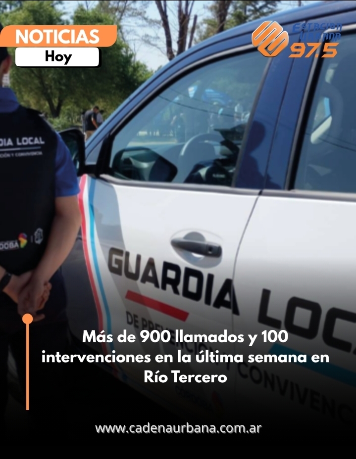 M&aacute;s de 900 llamados y 100 intervenciones en la &uacute;ltima semana en R&iacute;o Tercero