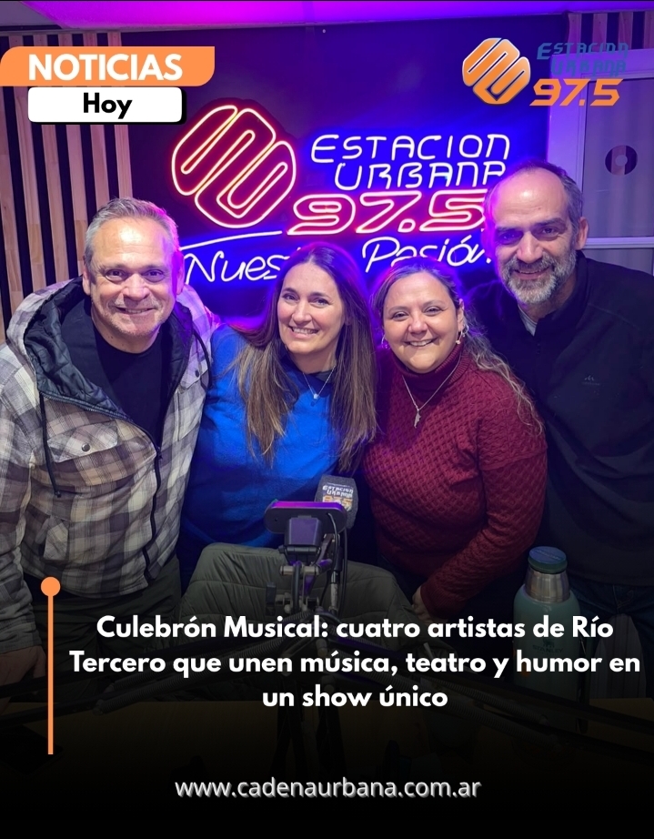 Culebr&oacute;n Musical: cuatro artistas de R&iacute;o Tercero que unen m&uacute;sica, teatro y humor en un show &uacute;nico