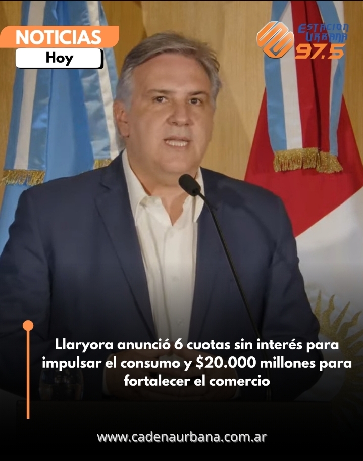 Llaryora anunci&oacute; 6 cuotas sin inter&eacute;s para impulsar el consumo y $20.000 millones para fortalecer el comercio