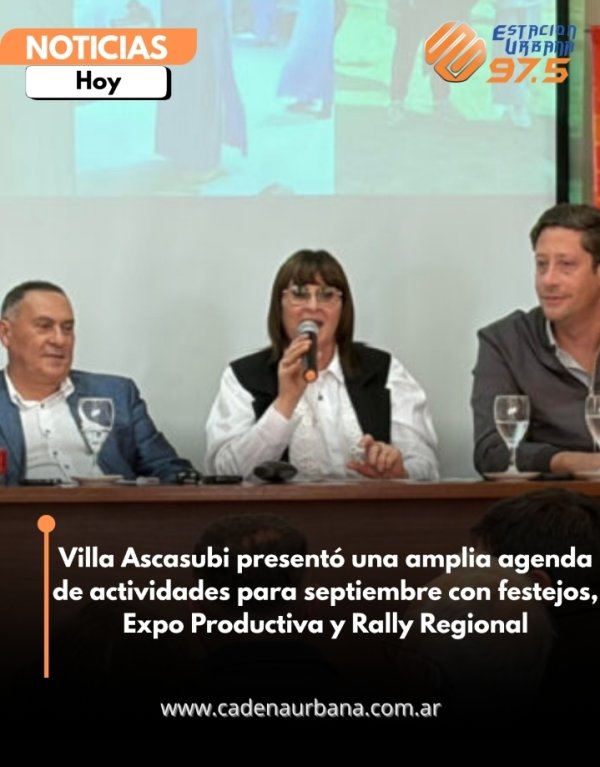 Villa Ascasubi present&oacute; una amplia agenda de actividades para septiembre con festejos, Expo Productiva y Rally Regional