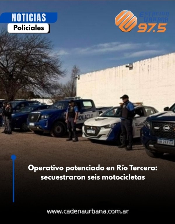 Operativo potenciado en R&iacute;o Tercero: secuestraron seis motocicletas