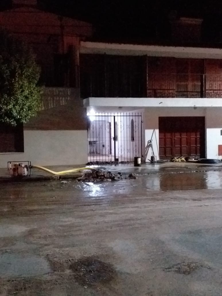 Baja presi&oacute;n de agua por reparaci&oacute;n en ca&ntilde;o maestro