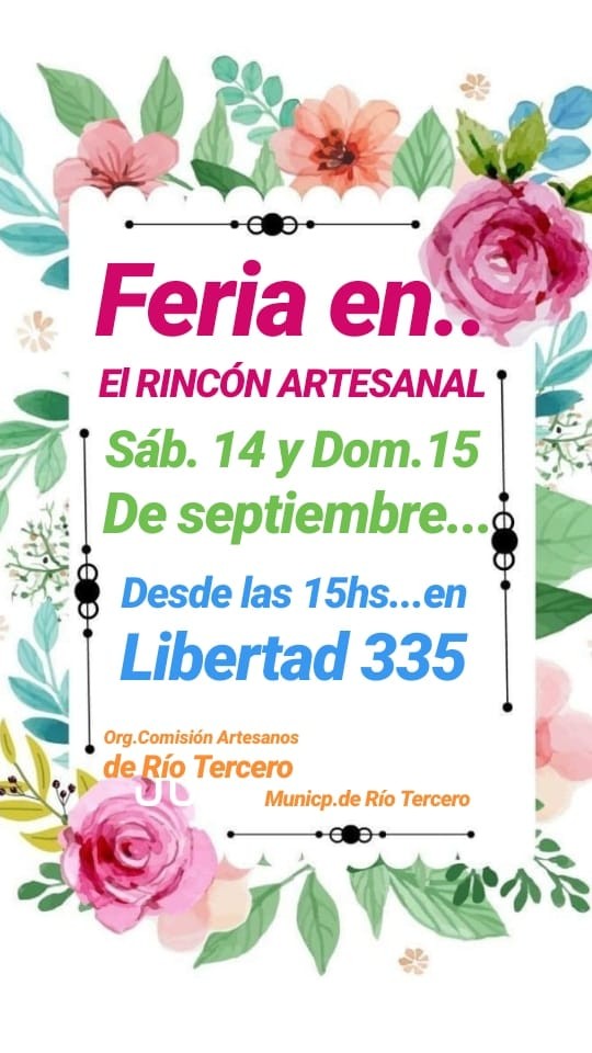 Este S&aacute;bado 14 y Domingo 15 Feria de Artesanos