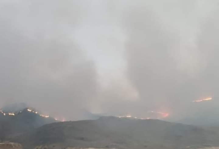 Incesante esfuerzo de bomberos para contener un incendio en Berrotar&aacute;n