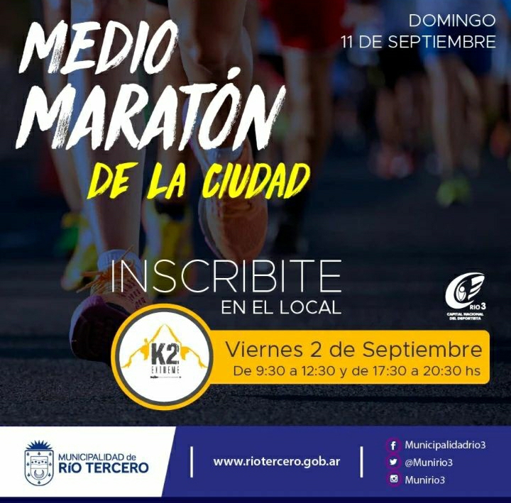 HASTA EL 7 DE SEPTIEMBRE PODRÁN INSCRIBIRSE PARA LA MEDIA MARATÓN