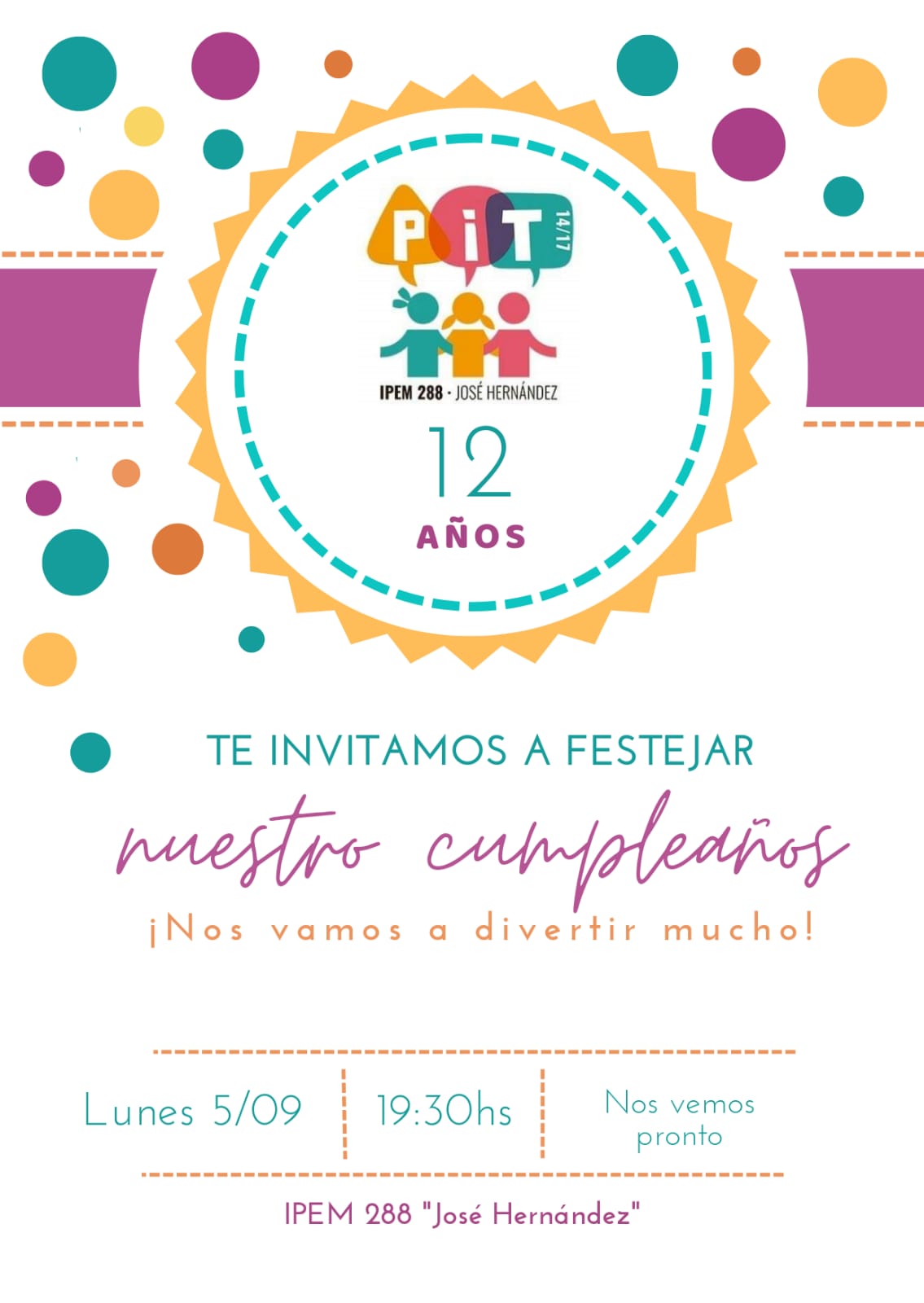 EL PIT RÍO TERCERO CELEBRA DOCE AÑOS JUNTO A LOS ESTUDIANTES