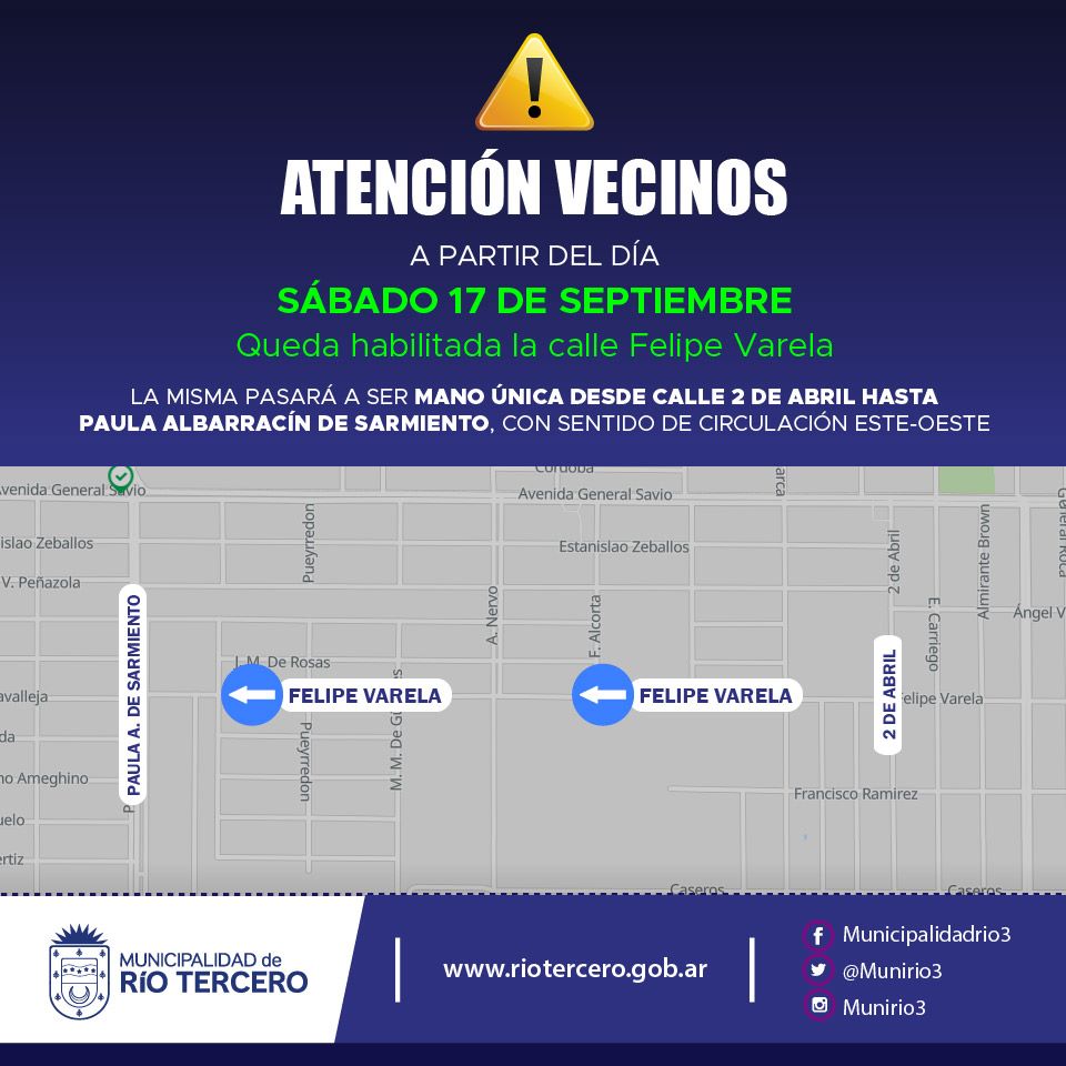 LA CALLE FELIPE VARELA TENDRÁ UN ÚNICO SENTIDO