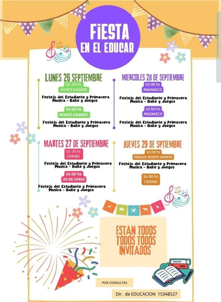 EL EDUCAR FESTEJARÁ LA PRIMAVERA Y EL DÍA DEL ESTUDIANTE CON UN ESCENARIO DE TALENTOS