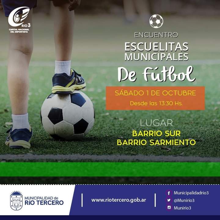EL SÁBADO SE VIENE UN NUEVO ENCUENTRO DE LAS ESCUELITAS DE FÚTBOL MUNICIPAL