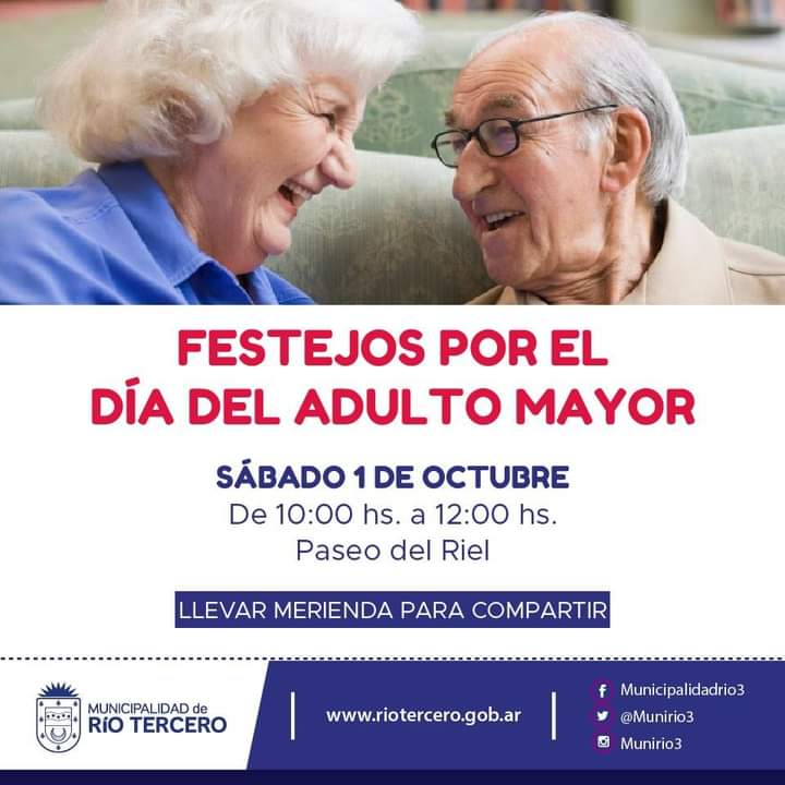 EL SÁBADO SE REALIZAN LOS FESTEJOS POR EL DÍA DEL ADULTO MAYOR