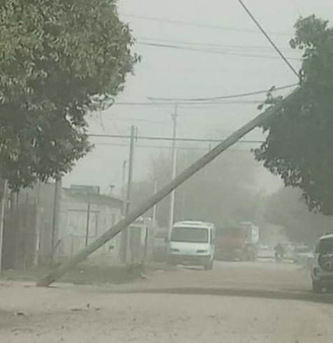 MIGUEL CANUTO: LAS RÁFAGAS LLEGARON A 75 KM POR HORA