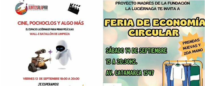 La Luciérnaga tendrá cine para niños está tarde y Feria Circular para mañana