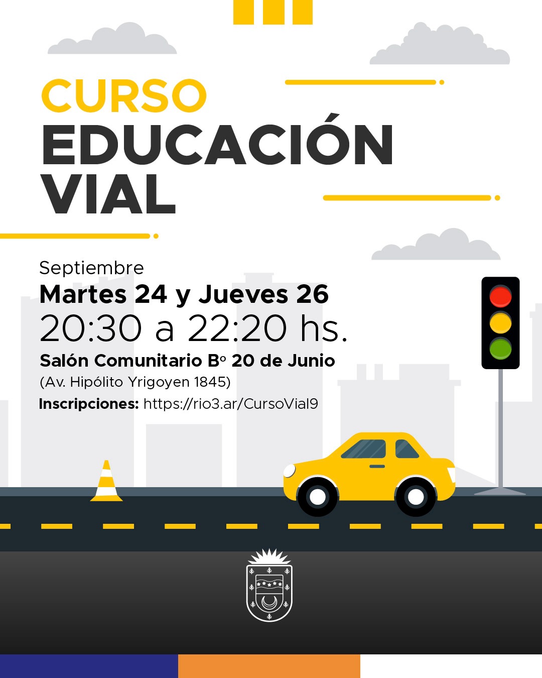 El municipio dictará este martes y jueves un nuevo curso de Educación Vial 