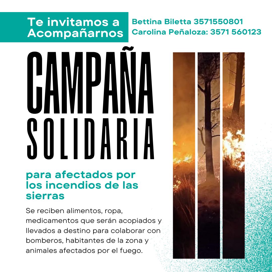 Realizan en la ciudad una campaña solidaria para personas y animales afectados por incendios 