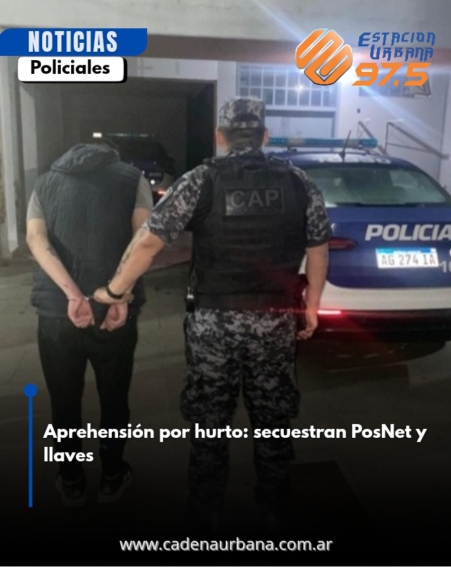 Aprehensión por hurto: secuestran PosNet y llaves