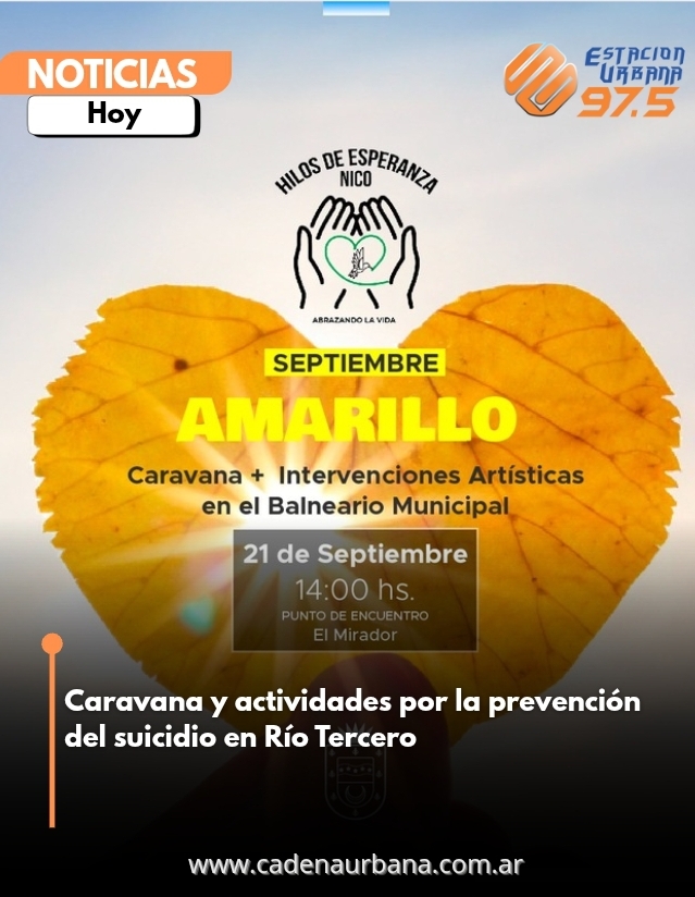 Caravana y actividades por la prevención del suicidio en Río Tercero 