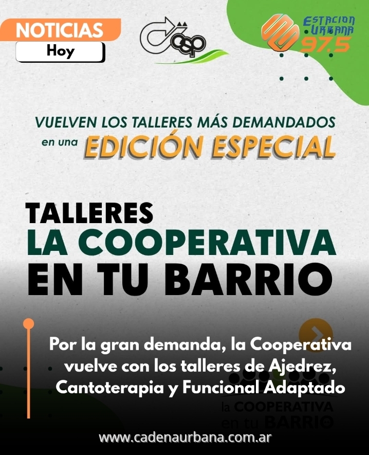 Por la gran demanda, vuelven los talleres de Ajedrez, Cantoterapia y Funcional Adaptado