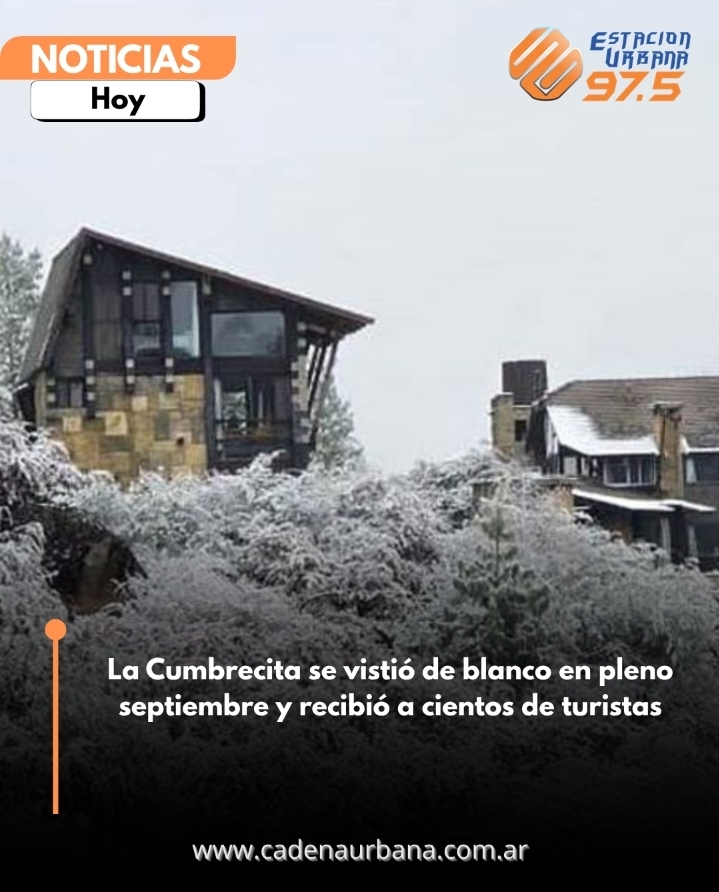 La Cumbrecita se visti&oacute; de blanco en pleno septiembre y recibi&oacute; a cientos de turistas