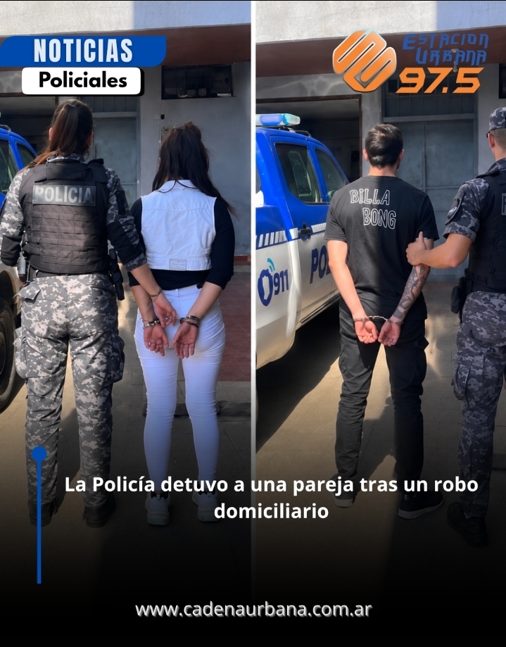 La Polic&iacute;a detuvo a una pareja tras un robo domiciliario
