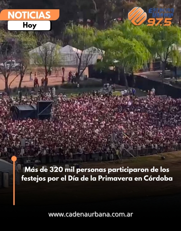M&aacute;s de 320 mil personas participaron de los festejos por el D&iacute;a de la Primavera en C&oacute;rdoba