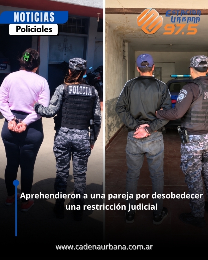 Aprehendieron a una pareja por desobedecer una restricci&oacute;n judicial