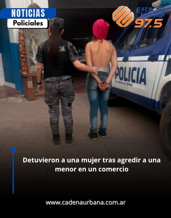 Detuvieron a una mujer tras agredir a una menor en un comercio