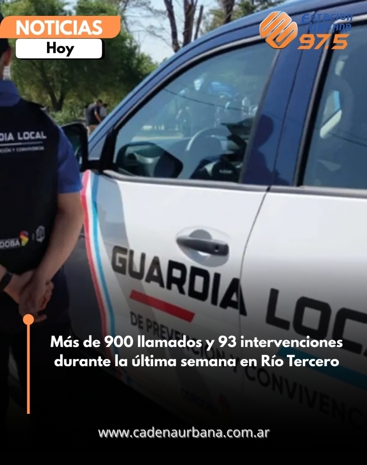 M&aacute;s de 900 llamados y 93 intervenciones durante la &uacute;ltima semana en R&iacute;o Tercero