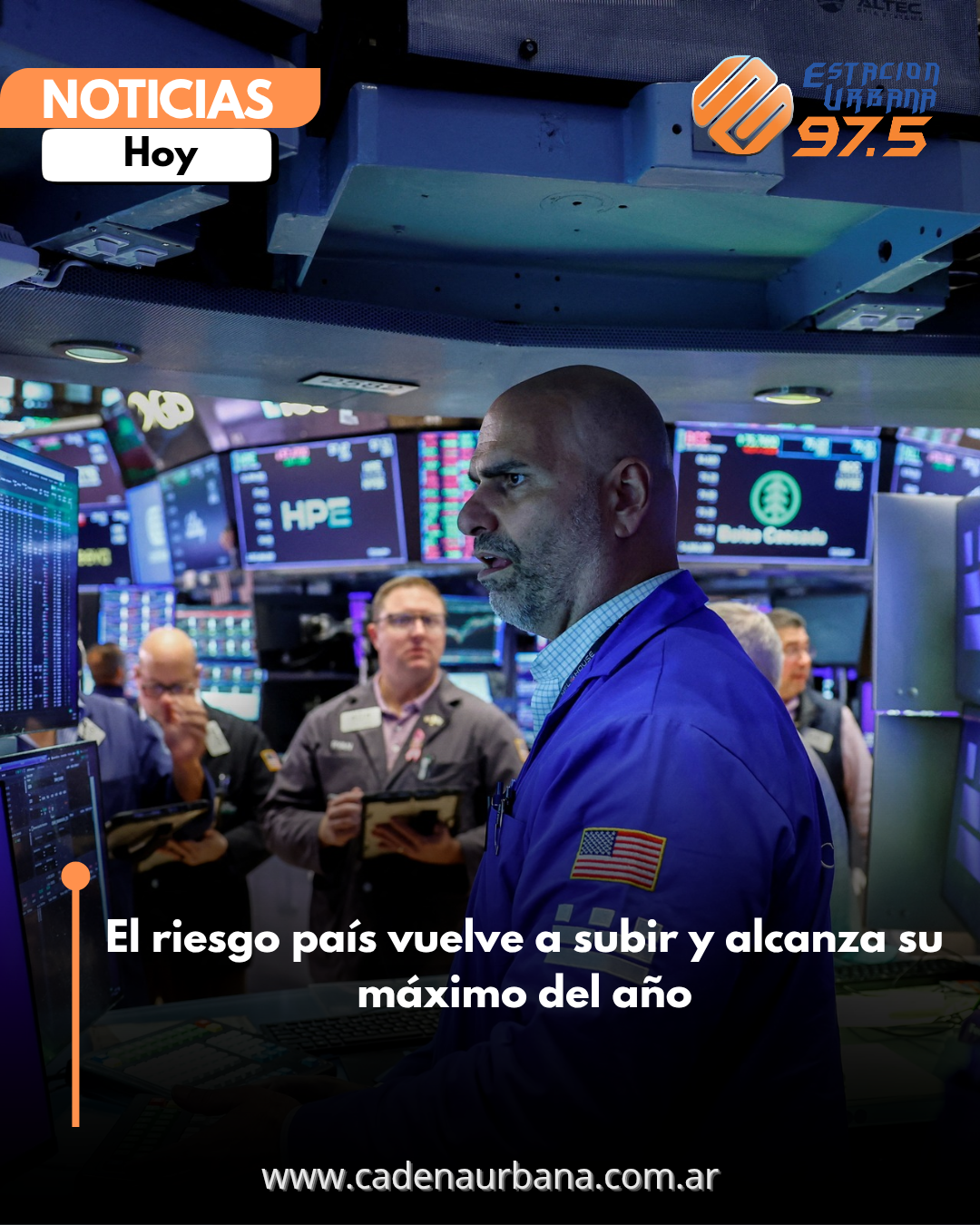 El riesgo pa&iacute;s vuelve a subir y llega a su nivel m&aacute;ximo en lo que va del a&ntilde;o