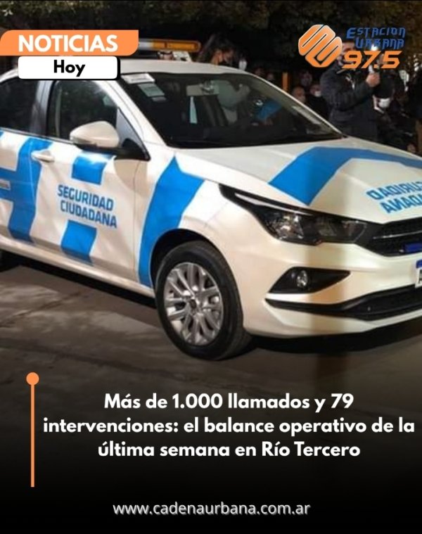M&aacute;s de 1.000 llamados y 79 intervenciones: el balance operativo de la &uacute;ltima semana en R&iacute;o Tercero