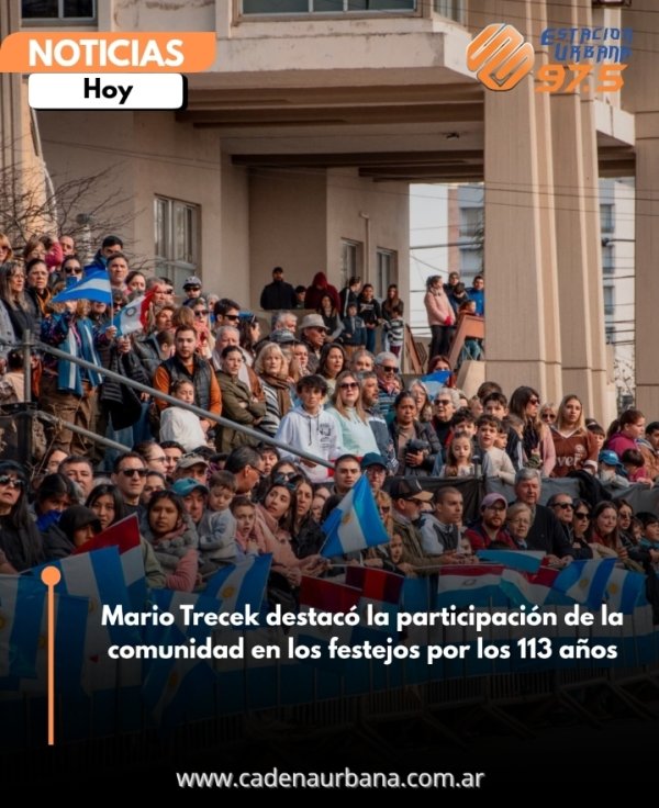 Mario Trecek destac&oacute; la participaci&oacute;n de la comunidad en los festejos por los 113 a&ntilde;os