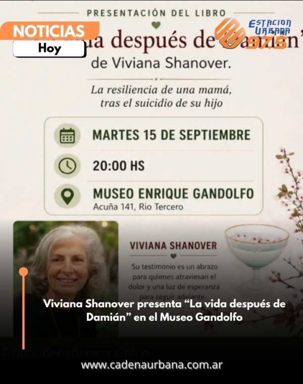 Viviana Shanover presenta *La vida despu&eacute;s de Dami&aacute;n* en el Museo Gandolfo
