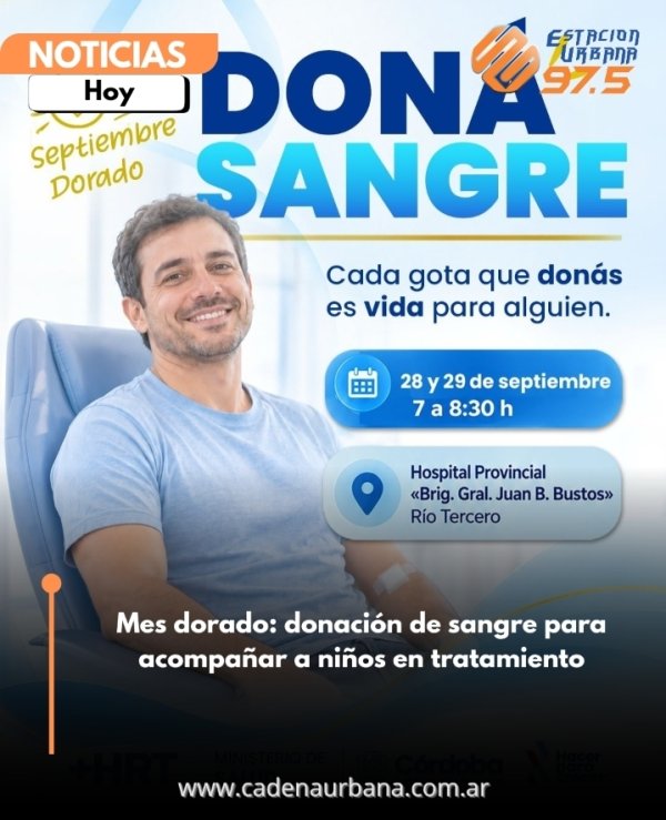 Mes dorado: donaci&oacute;n de sangre para acompa&ntilde;ar a ni&ntilde;os en tratamiento
