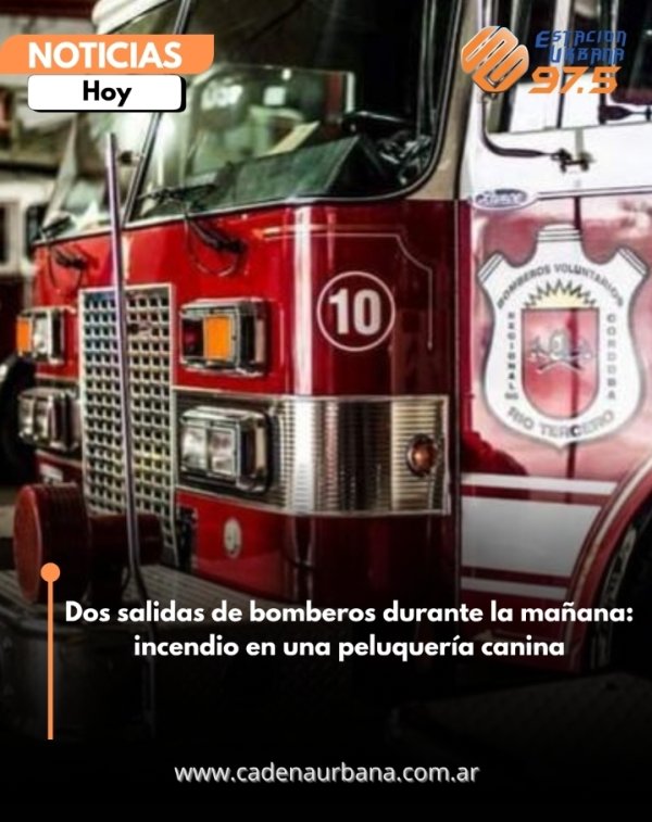 Dos salidas de bomberos durante la ma&ntilde;ana: incendio en una peluquer&iacute;a canina y choque contra un poste