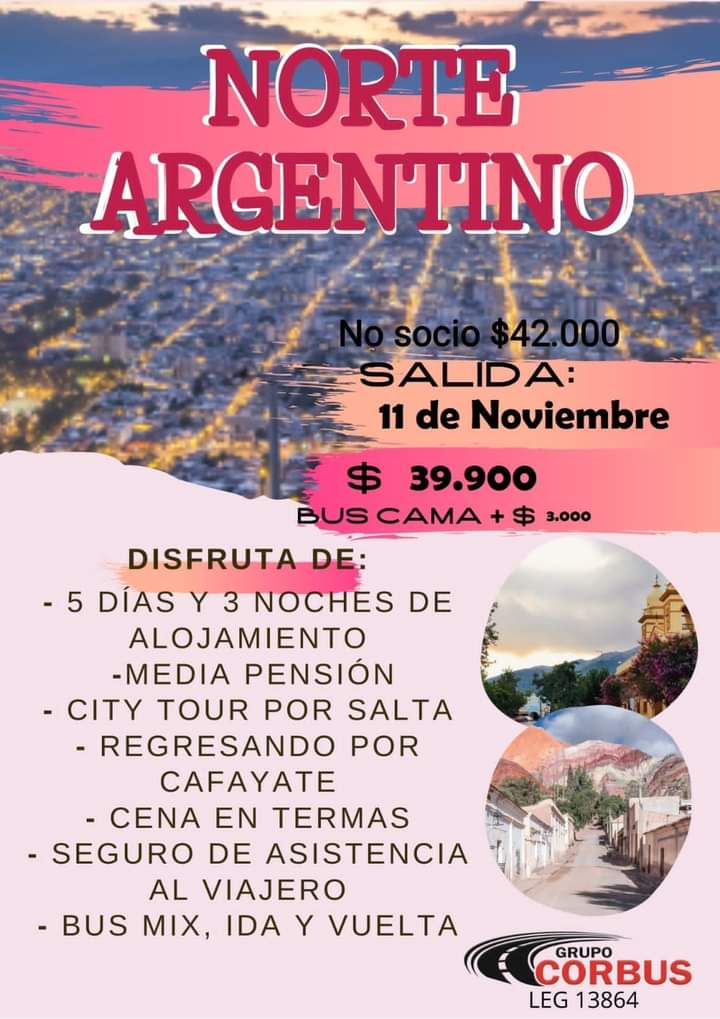 ESPACIO DEL CIRCULO DE JUBILADOS Y PENSIONADOS RÍO TERCERO JUEVES 6 DE OCTUBRE