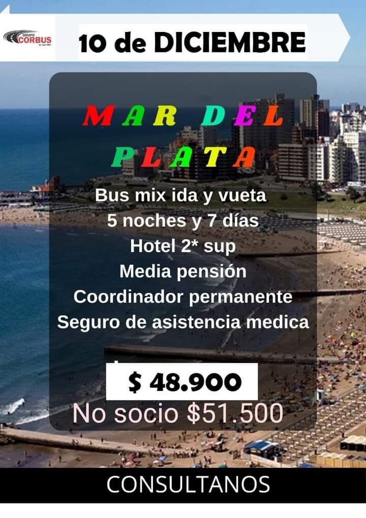 ESPACIO DEL CIRCULO DE JUBILADOS Y PENSIONADOS RÍO TERCERO JUEVES 20 DE OCTUBRE