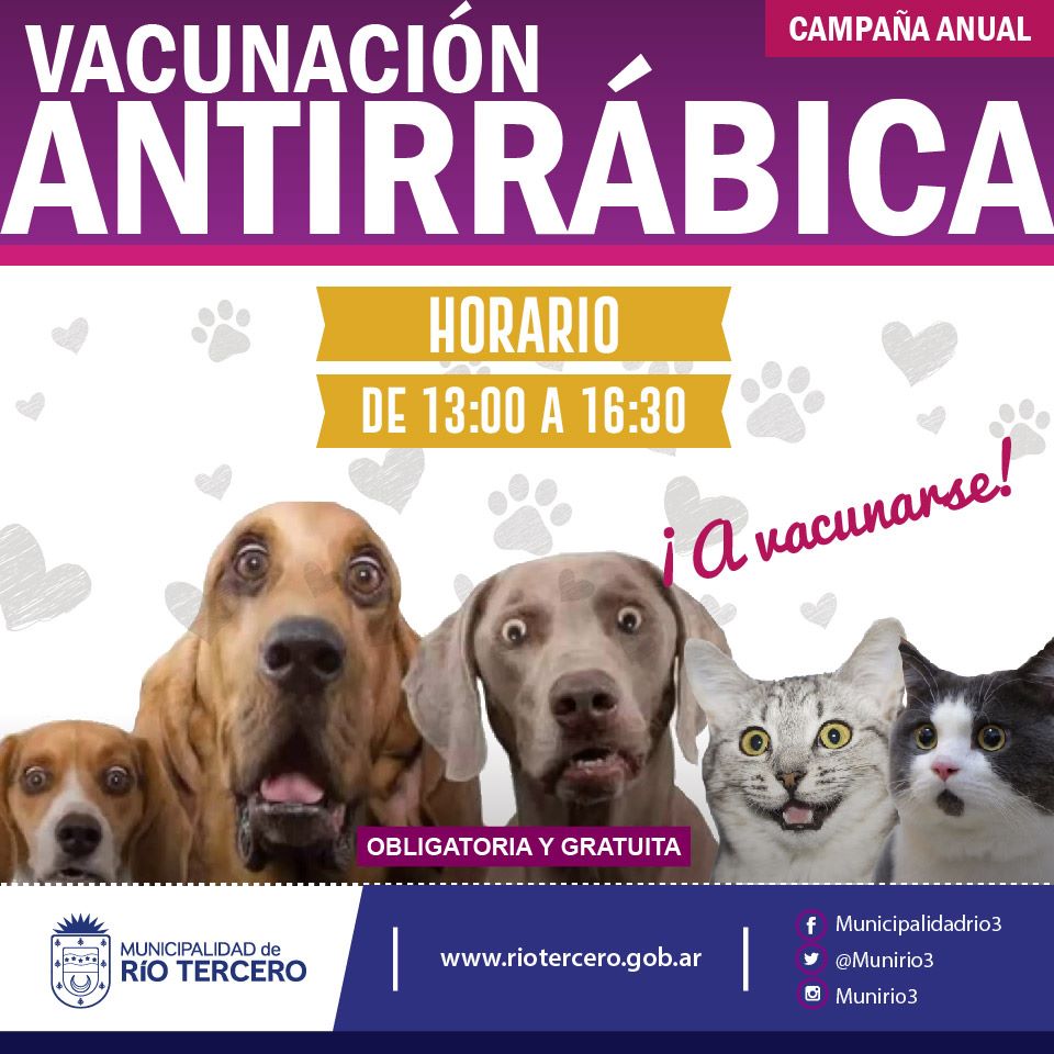 CONTINÚA ESTA SEMANA LA CAMPAÑA ANUAL DE VACUNACIÓN ANTIRRÁBICA