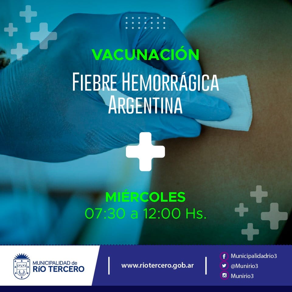 EL MUNICIPIO REFUERZA LA CAMPAÑA DE VACUNACIÓN CONTRA LA FIEBRE HEMORRÁGICA ARGENTINA