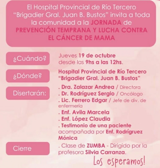 JORNADA DE PREVENCIÓN TEMPRANA Y LUCHA CONTRA EL CÁNCER DE MAMAS EN EL HOSPITAL